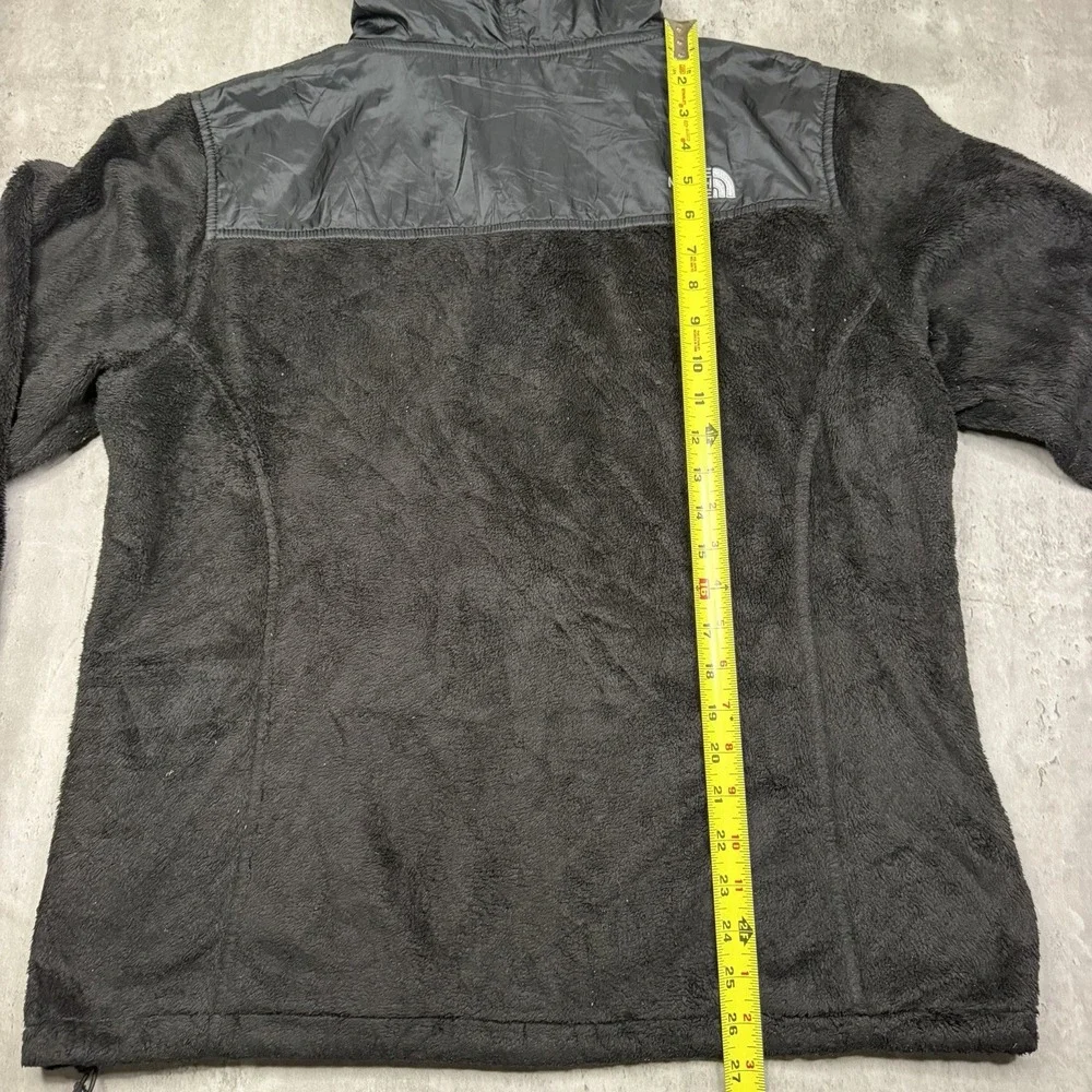 The North Face Osito Black Hooded Full Zip Fleece Jacket Womens XL Hike Cozy